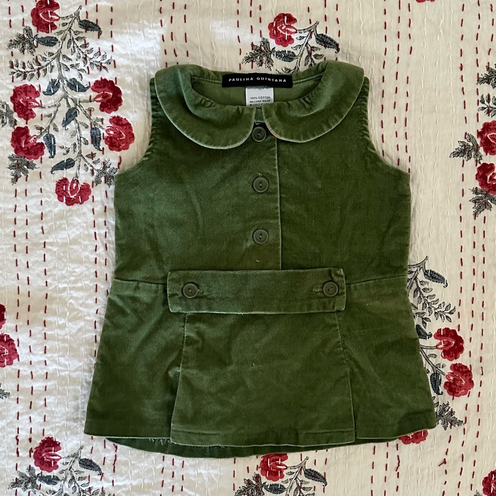 Paulina Quintana Green Velvet Dress